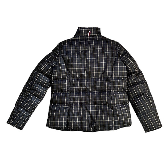 Tommy Hilfiger Down Puffer Jacket Plaid Zip Coat Women's - Picture 2 of 10
